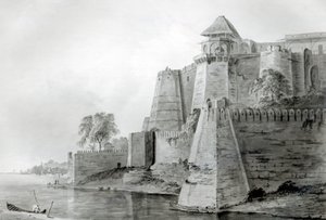 Forte sul fiume Yamuna, India da William Orme
